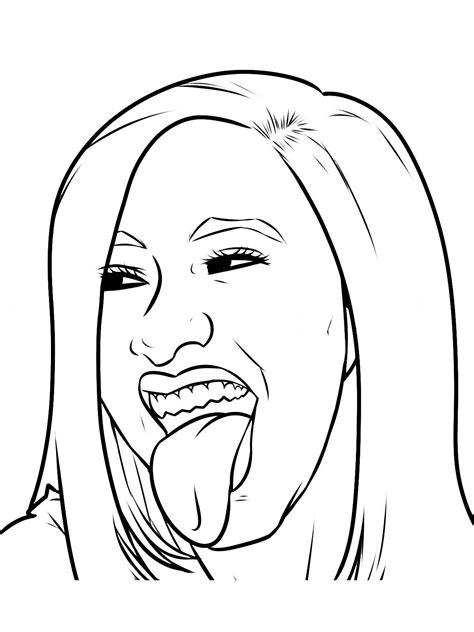 Cardi B Coloring Pages