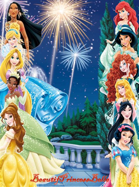 Royal Disney Princesses Lineup By Beautifprincessbelle On Deviantart