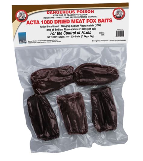 Fox 1080 3mg Dried Meat Baits Free Feed 150 Pack Trapping