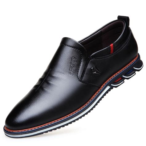 Working Dress Shoes Mens Genuine Leather Oxfords Business Wedding Black