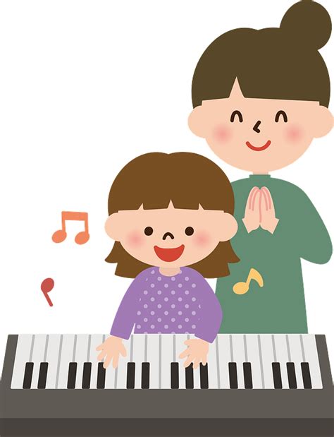 Girl Is Playing Piano For Lessons Clipart Free Download Transparent