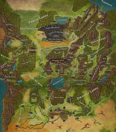 Four Lands Map Rshannara