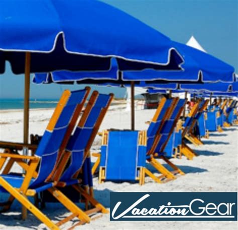 12 Beach Chair 6 Beach Umbrella Vacation Equipment Rentals With Daily Setup Service By Vacation
