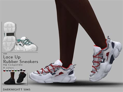 Darknightts Lace Up Rubber Sneakers Sims 4 Cc Shoes Sims 4 Sims 4