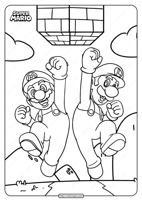 Super Mario Bros Coloring Page Mario Bros Coloring Pages To Download