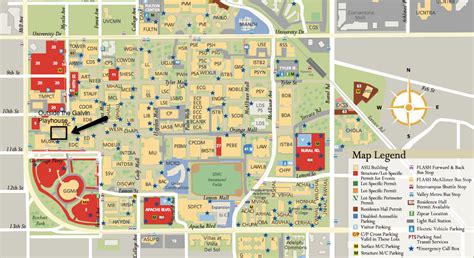 Arizona State University Campus Map Map