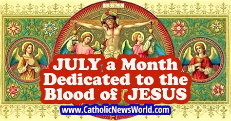 July A Month Dedicated To The Precious Blood Of Jesus Powerful