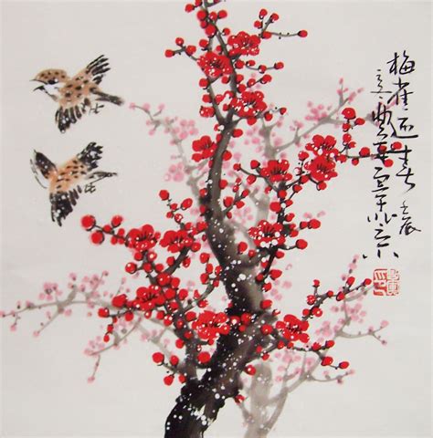 Cherry Blossom Paintings Original Chinese Painting Oriental