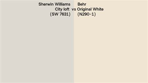 Sherwin Williams City Loft Sw 7631 Vs Behr Original White N290 1