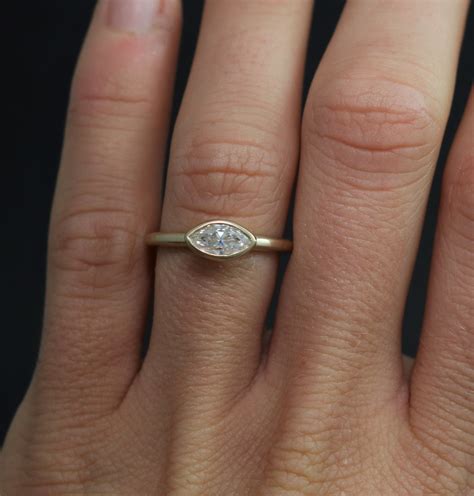 Unfollow marquise diamond ring to stop getting updates on your ebay feed. Moissanite Marquise Ring in 14k Yellow Gold, Engagement ...