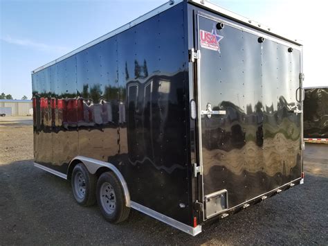 Enclosed Trailer 85x16 Black Ad 120 Usa Cargo Trailer