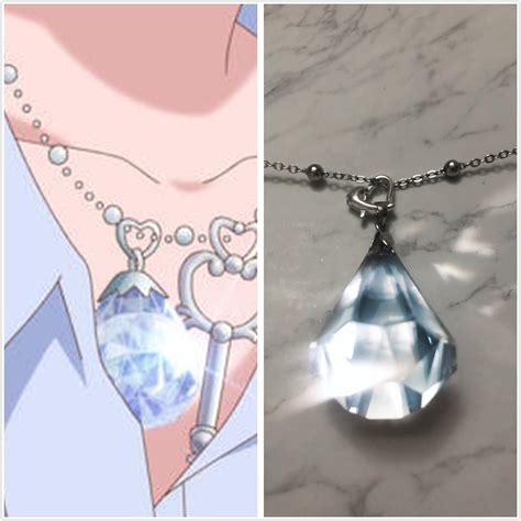 Sailor Moon Silver Crystal Necklace Etsy