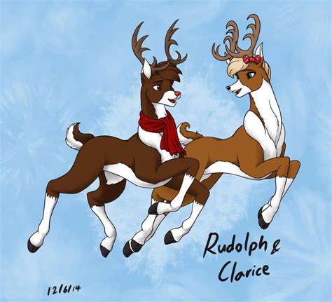 Rudolph The Red Nosed Reindeer And Clarice Rudolph Holiday Art