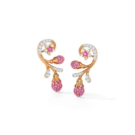 Jovial Sakura Gemstone Stud Earringsalluring Fancy Designs Caratlane