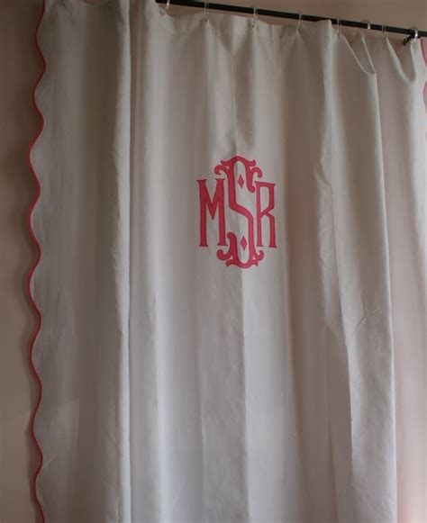 Shop for monogram shower curtains at walmart.com. Le Scallop Monogrammed Shower Curtain
