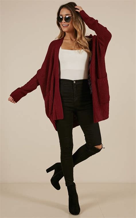 red cardigan outfits wine cardigan outfit burgundy cardigan outfit