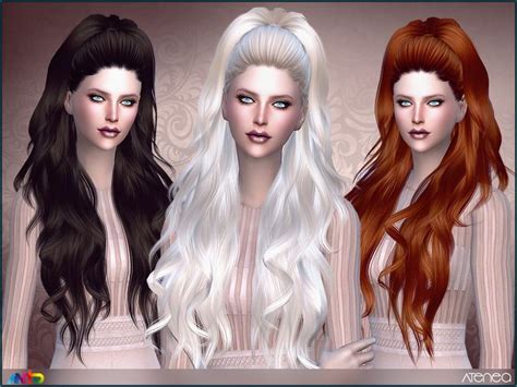 Created By Anto Anto Atenea Hair Created For The Sims 4 Long Wavy