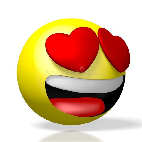 Emoji Emoticon Hearts Being In Love 3d Rendering Stock