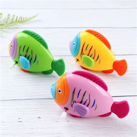 Vintage And Classic Toys Color Random Fish Will Move The Tail Clockwork
