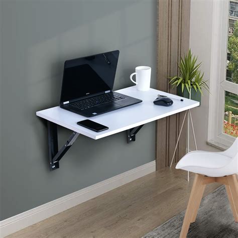 Buy Qara Folding Wall Mounted Engineered Wood Study Tableoffice Table