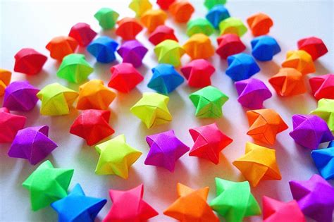 Bright Color Rainbow Origami Lucky Stars Wishing Starshome Etsy