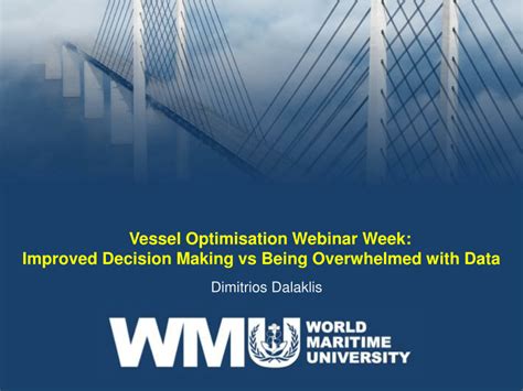 Pdf Vessel Optimisation Webinar Week Improved Decision Making Vs