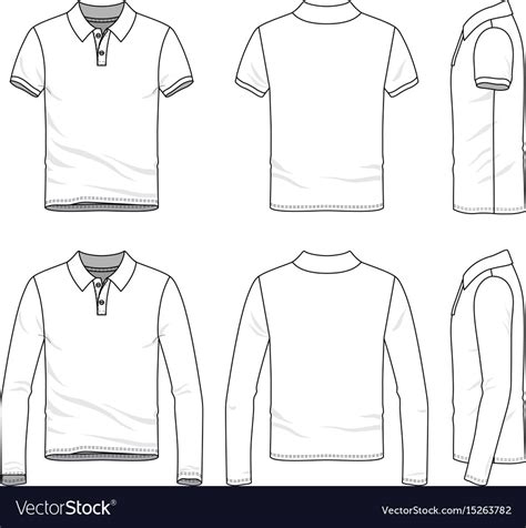 Clothing Set Male Golf Polo Shirt Royalty Free Vector Image