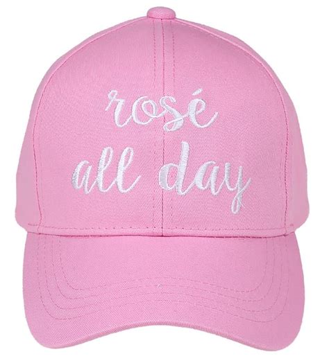 Cc Embroidered Baseball Cap Rosé All Day Light Pink Embroidered