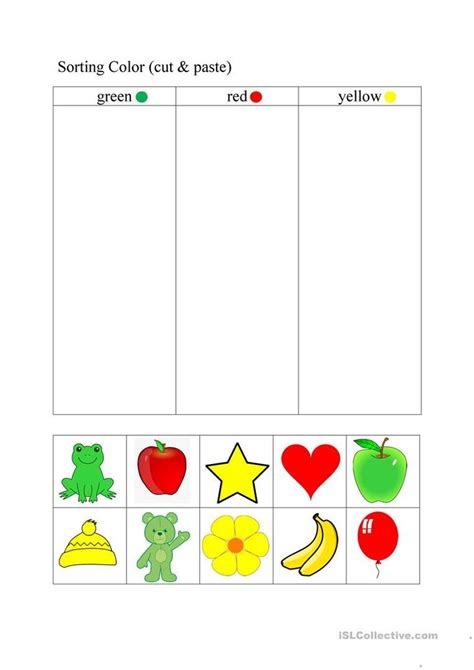 Sorting Worksheets For Kindergarten Printable Kindergarten Worksheets