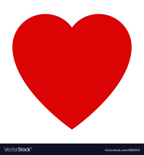 Red Heart On A White Background Royalty Free Vector Image