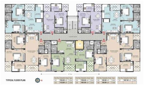 Home Plan Multi Apartment Floor Plans Unit Jhmrad 120016