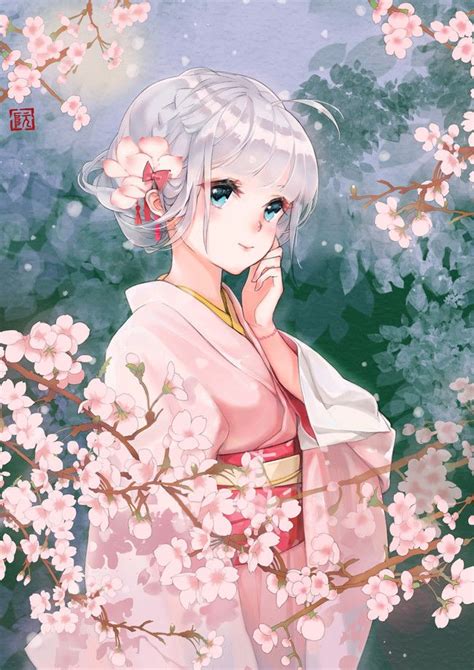 和装 少女〈着物・浴衣〉 Kimono Girl のおすすめ画像 1571 件 Pinterest Twitter、かわいいアニメ