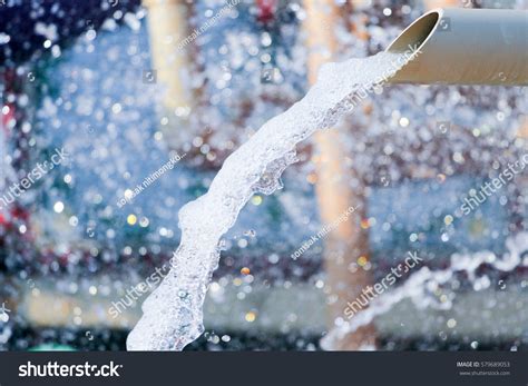 Water Flows Pipe Water Gushing Out Stock Photo Edit Now 579689053