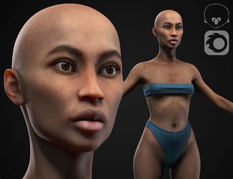 3d Model Black Woman Body Vr Ar Low Poly Cgtrader