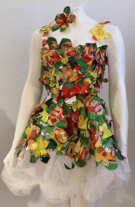 35 Textiles Ideas Recycled Fashion Recycled Dress Trashion