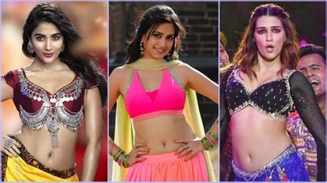 Pooja Hegde Kriti Sanon And Kriti Kharbandas Hottest Belly Curve Moments To Inspire You To Hit