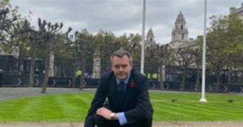 Nick Thomas Symonds Lays Torfaens Cross In Garden Of Remembrance Nick Thomas Symonds For Torfaen