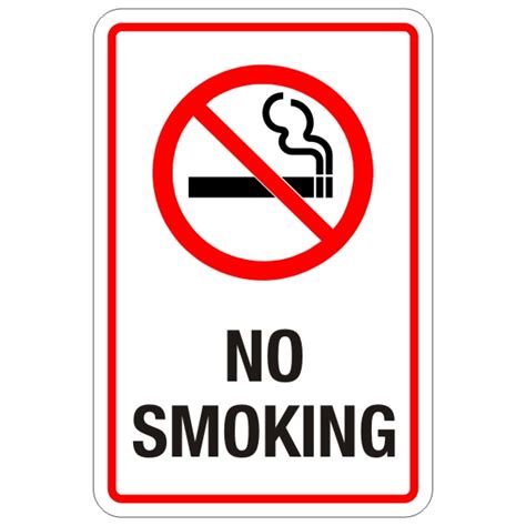 Red forbidden sign with a cigarette, no smoking concept. No Smoking Sign 12″ x 18″ | BC Site Service