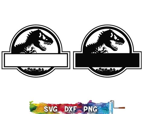 Jurassic Park Template Logo Svg Dinosaur T Rex Svg Etsy