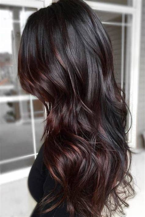 As an example, if your hair is black or dark brown, you can add deep plum halfway down your locks. 35 Rich And Sultry Dark Brown Hair Color Ideas