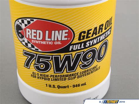 8352257904 Red Line 75w 90 Differential Gear Oil Turner Motorsport