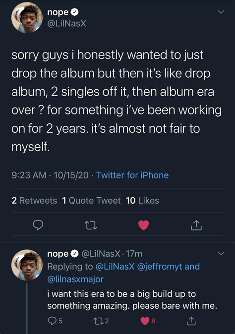Lil Nas X Explains Why He Is Releasing The Album Next Year Scrolller