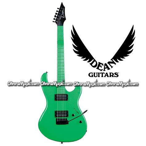 Dean Guitars Custom Zone Electric Guitar Neon Green Olvera Music