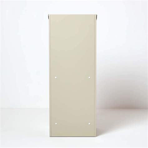 Buy Extra Large Smart Parcel Box With Slanted Roof Top Cream Strong Metal Drop Box With Front