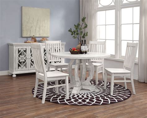 Continue shopping kendall college dining room Orchard Park White Rub Round Dining Room Set from Coast to ...