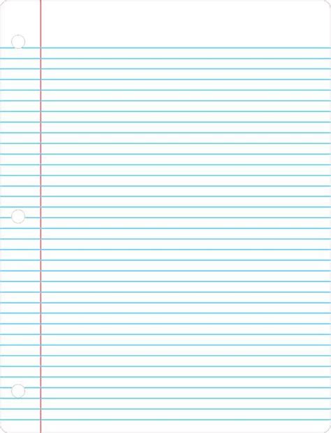 Lined Paper With Red Lines On It