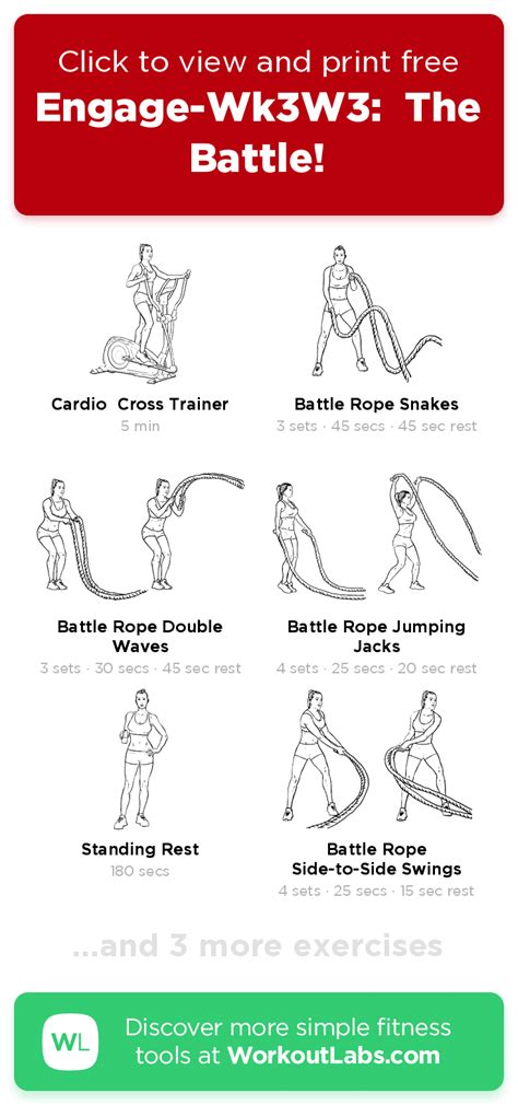 Printable Battle Rope Exercises Pdf