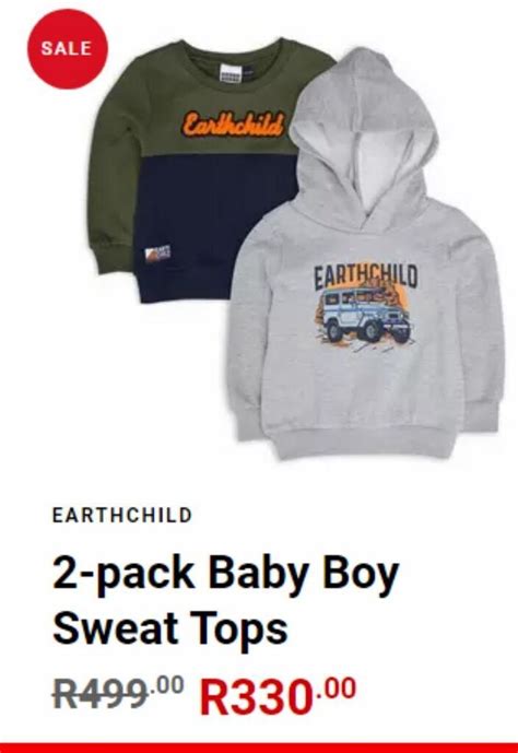 2 Pack Baby Boy Sweat Tops Offer At Earthchild