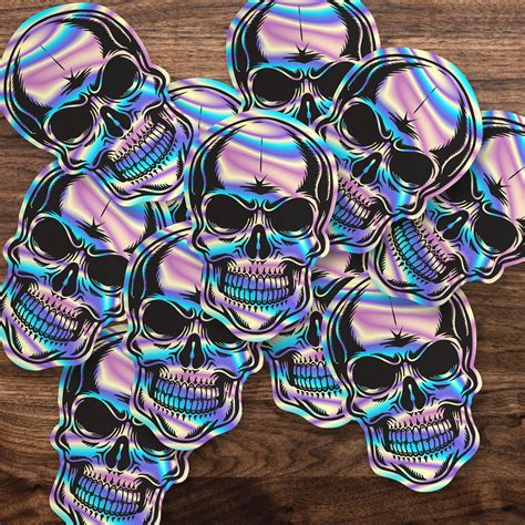 Custom Circle Hologram Stickers Branded Stickers Thank You Etsy