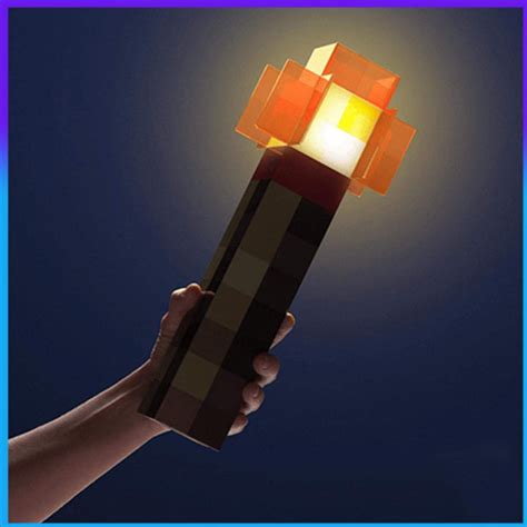 Minecraft Torch Lamp Usb Rechargeable For Nightlight Costume Cosplay